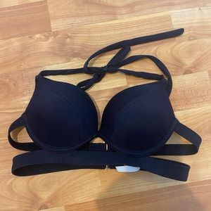 Victoria Secret bombshell black strappy swimsuit